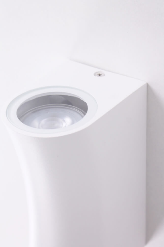 Buitenlamp / Wandlamp ZORA LED 2-lichts gebogen | Wit