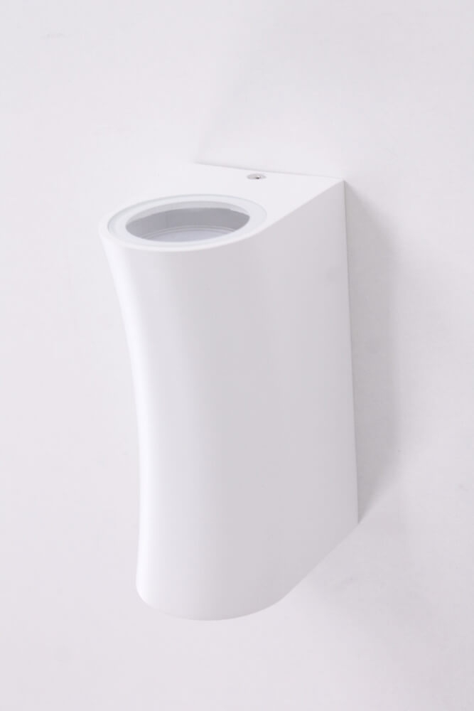 Buitenlamp / Wandlamp ZORA LED 2-lichts gebogen | Wit