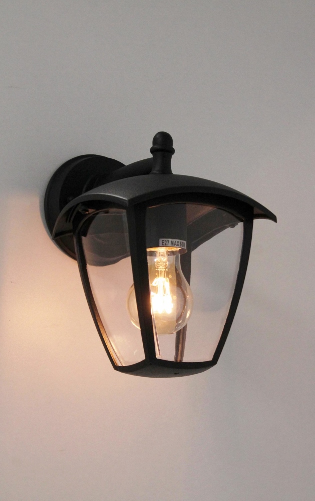 Buitenlamp BRICK DOWN wand omlaag | Zwart IP44