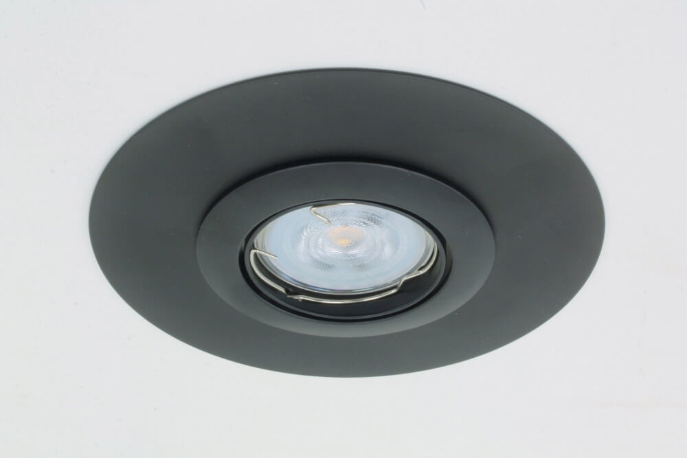 Opvulring zwart | Voor grote gaten in het plafond | Ø 14 cm