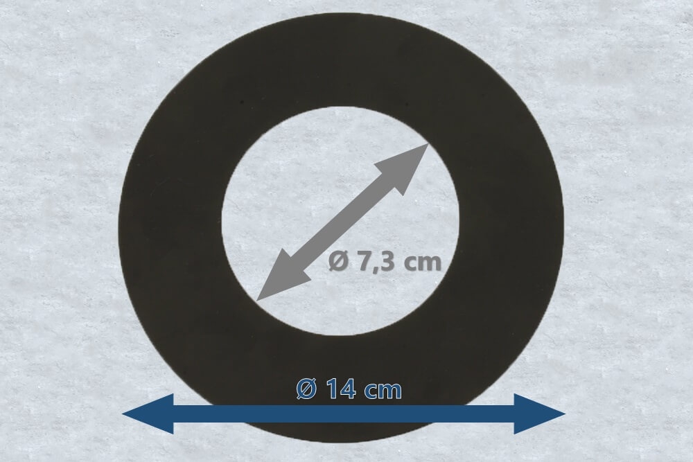 Opvulring zwart | Voor grote gaten in het plafond | Ø 14 cm