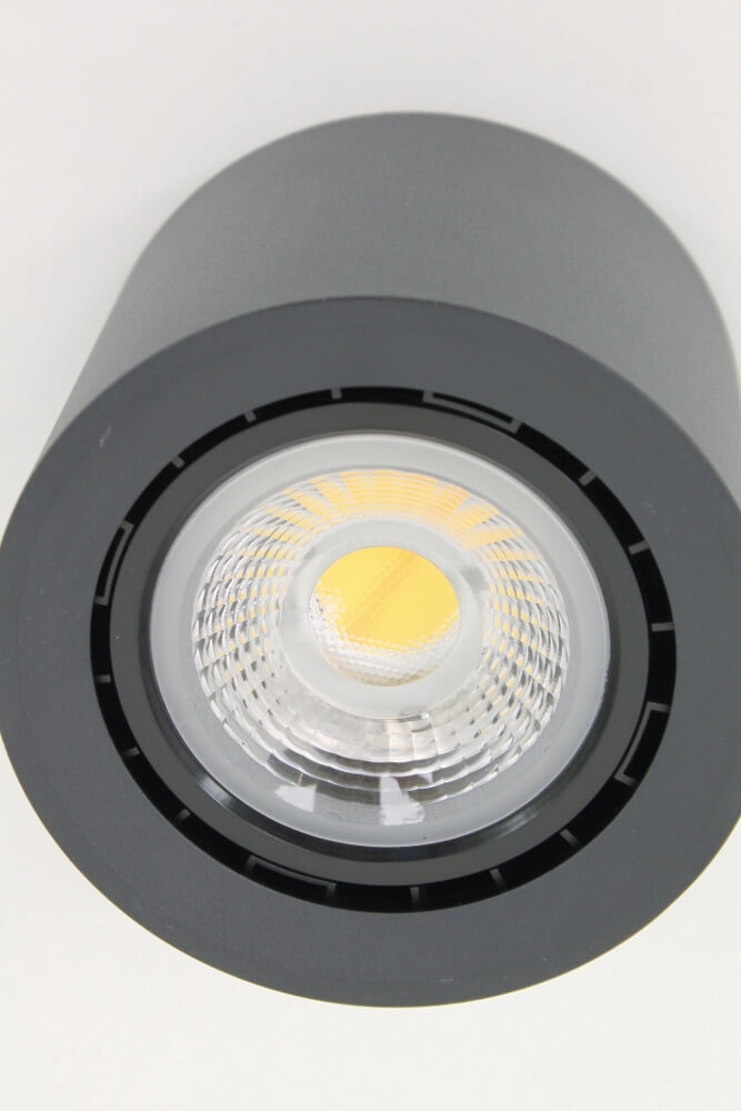 Plafondlamp / Opbouwspot FENDER LED rond | Zwart