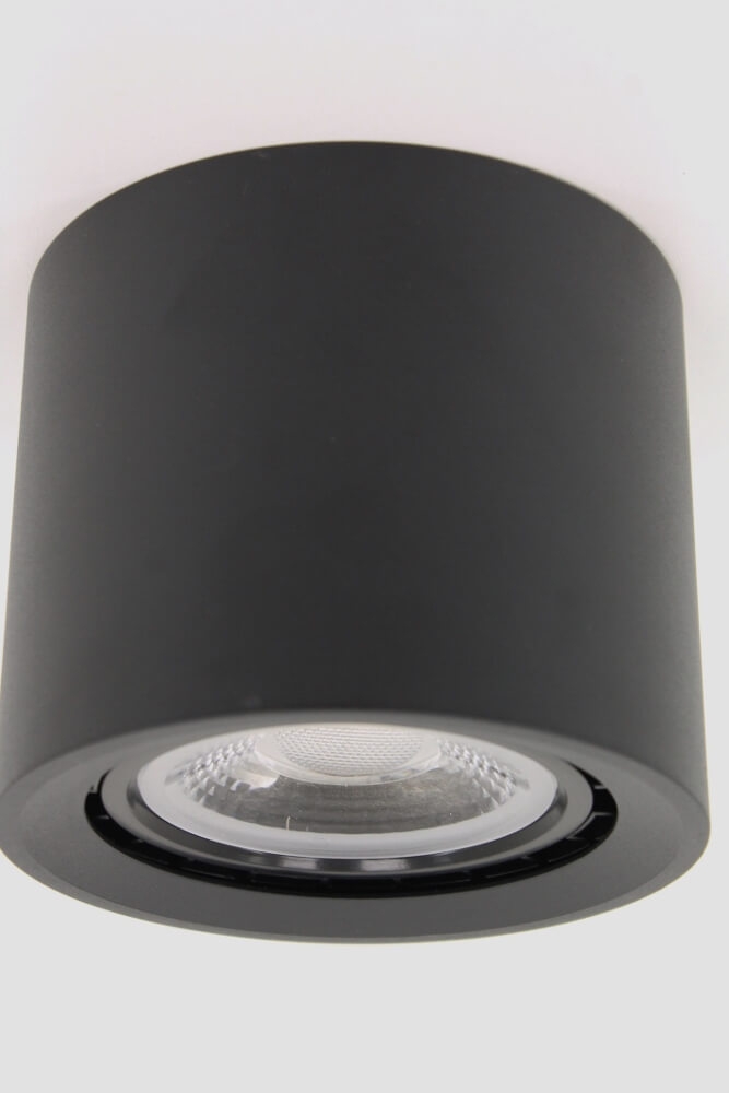 Plafondlamp / Opbouwspot FENDER LED rond | Zwart