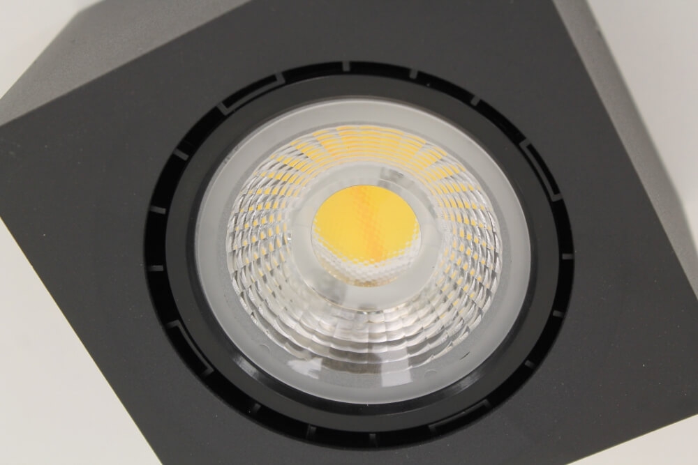 Plafondlamp / Opbouwspot FENDER LED vierkant | Zwart