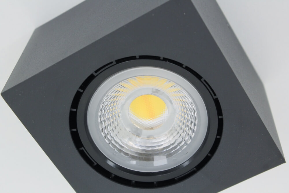 Plafondlamp / Opbouwspot FENDER LED vierkant | Zwart