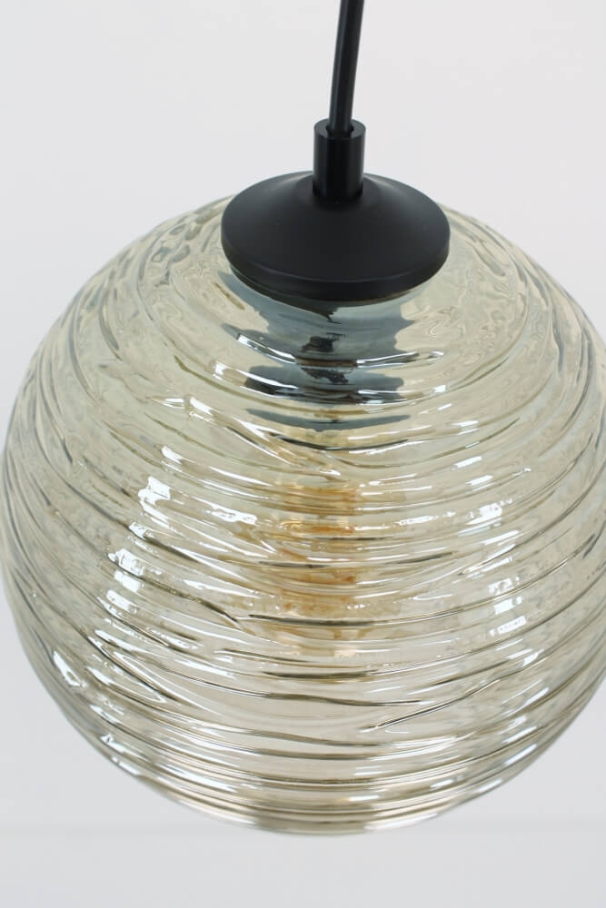 Los glas TINO smoke fumé | Bol relief Ø 20 cm