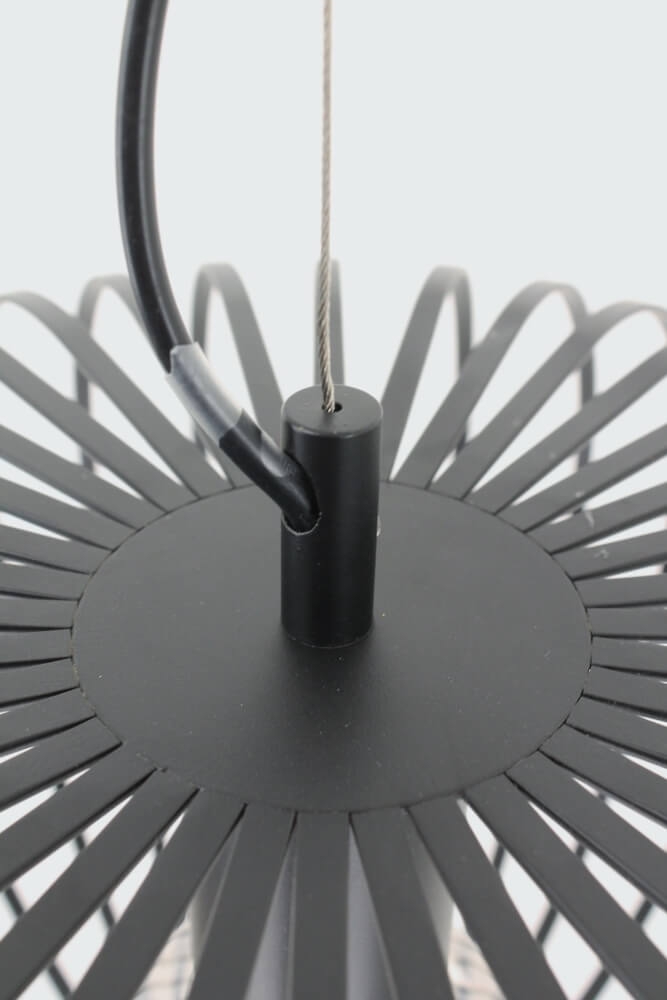 Sierlijke draad hanglamp BOLERO zwart | Ø 40 cm