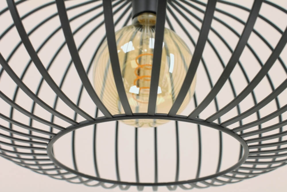 Sierlijke draad hanglamp BOLERO zwart | Ø 50 cm