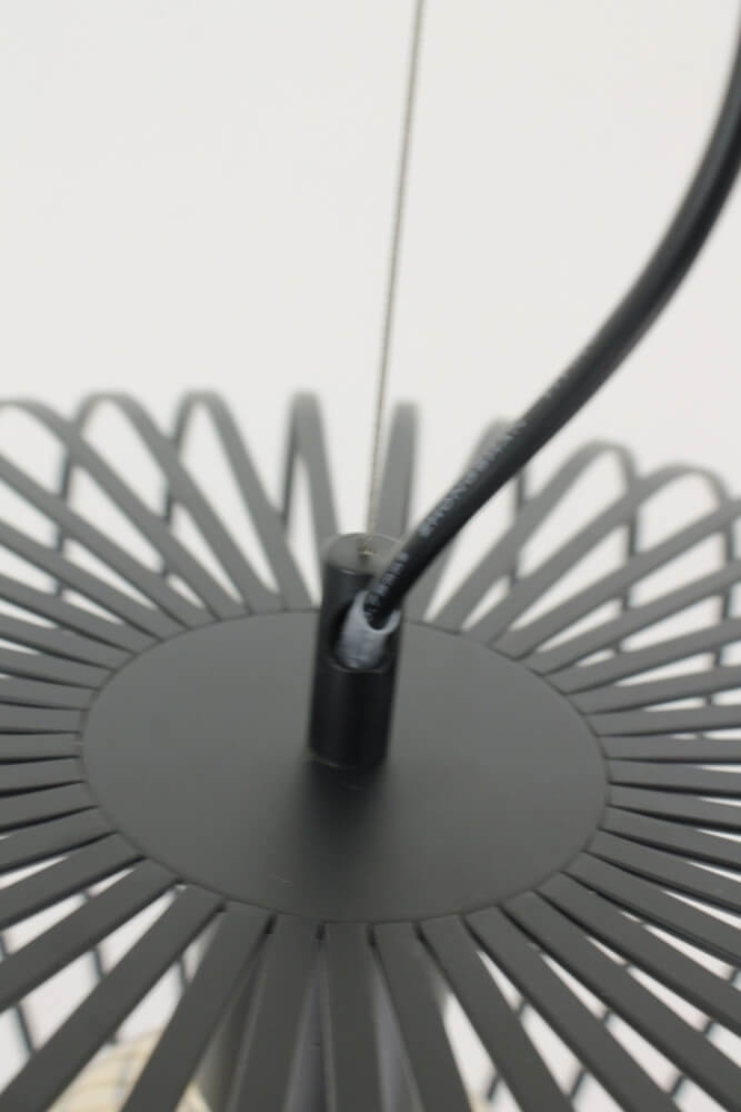 Sierlijke draad hanglamp BOLERO zwart | Ø 50 cm