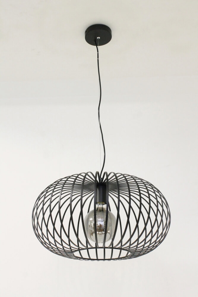 Sierlijke draad hanglamp BOLERO zwart | Ø 50 cm