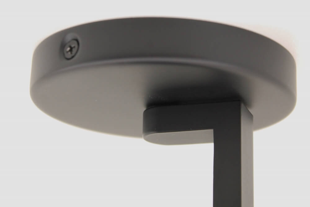 Stijlvolle strakke 1-lichts opbouwspot SCOOP rond | Zwart