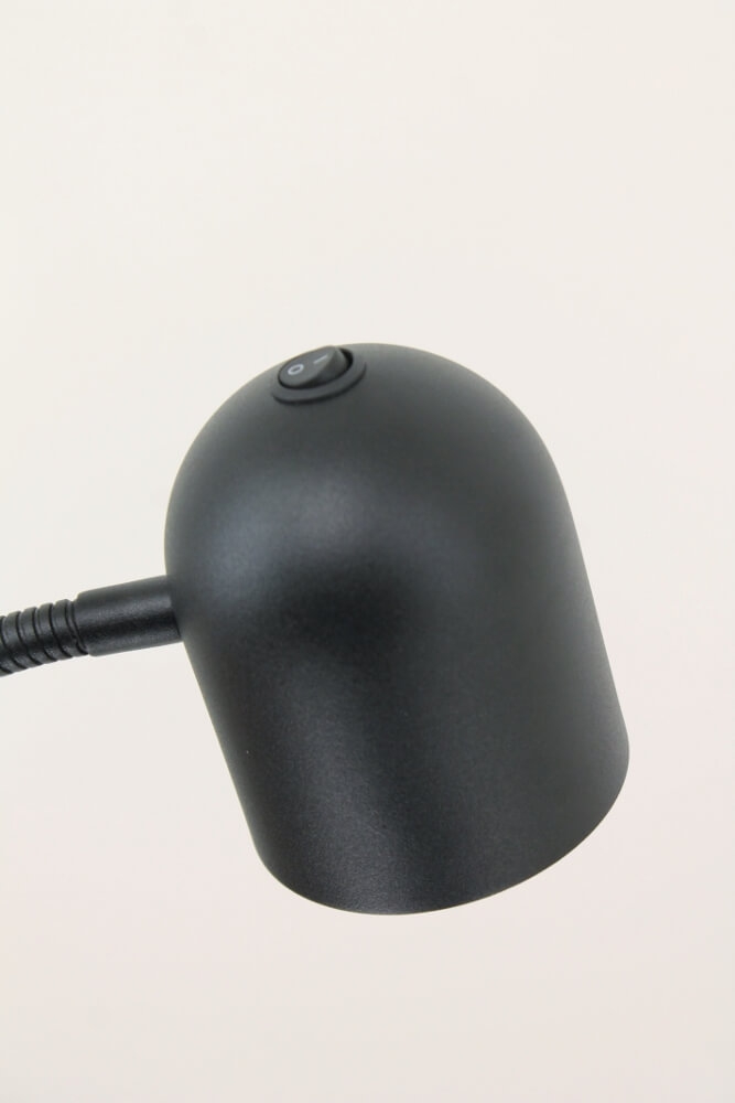 Leuke flexibele leeslamp EMMO met schakelaar | Zwart