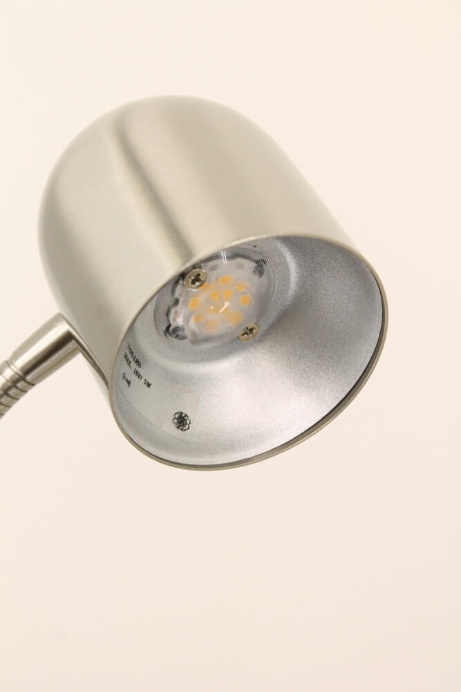 Leuke flexibele leeslamp EMMO met schakelaar | Staal