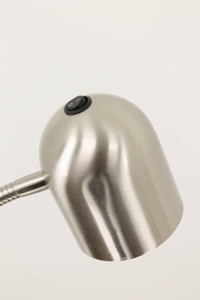 Leuke flexibele leeslamp EMMO met schakelaar | Staal