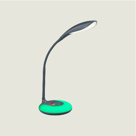 Bureaulamp HUSBY antraciet | 3,5 Watt 300 Lumen | 3 standen dimbaar witlicht | alle kleuren led licht | antraciet