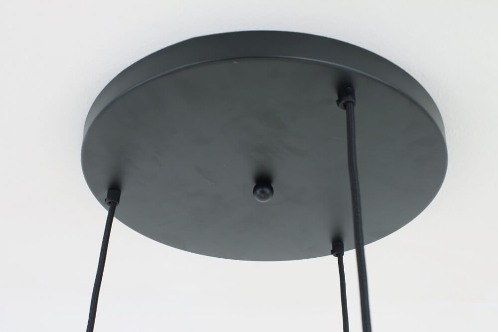 Hanglamp CLUSTER SMOKE APPEL 3-lichts rond 35 cm | Snoerlengte 200 cm