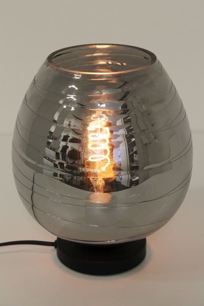 Zwarte lage tafellamp CLUSTER SMOKE | Appel