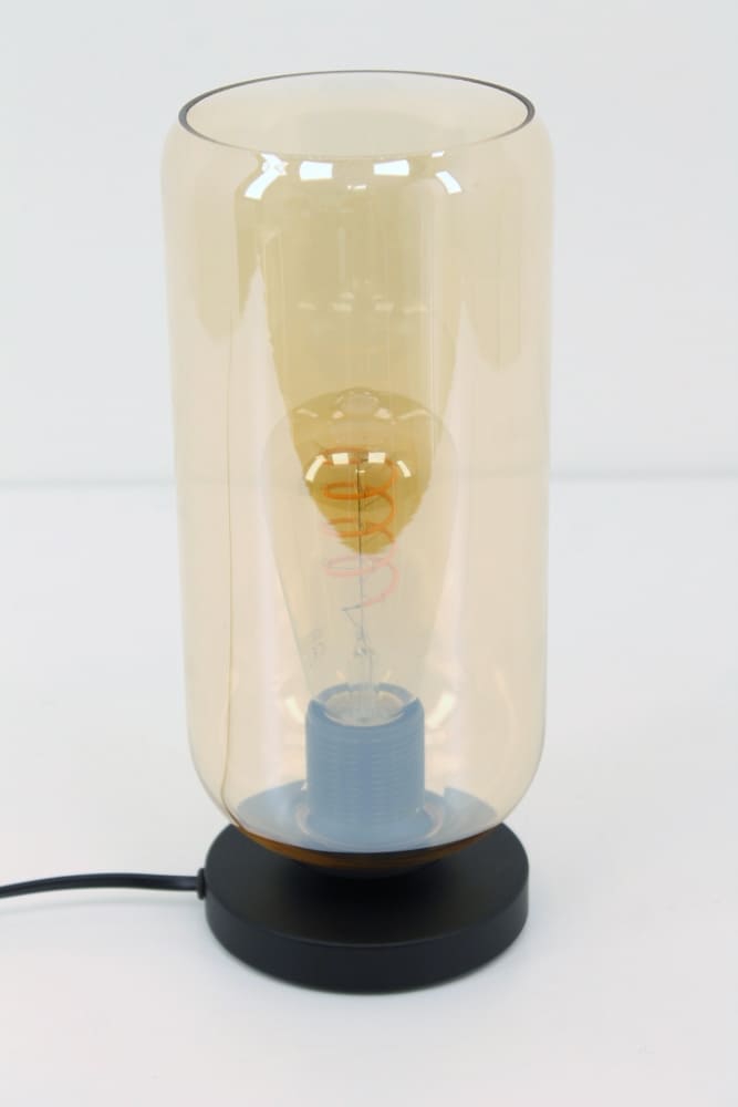 Zwarte lage tafellamp CLUSTER GOLD | Cilinder