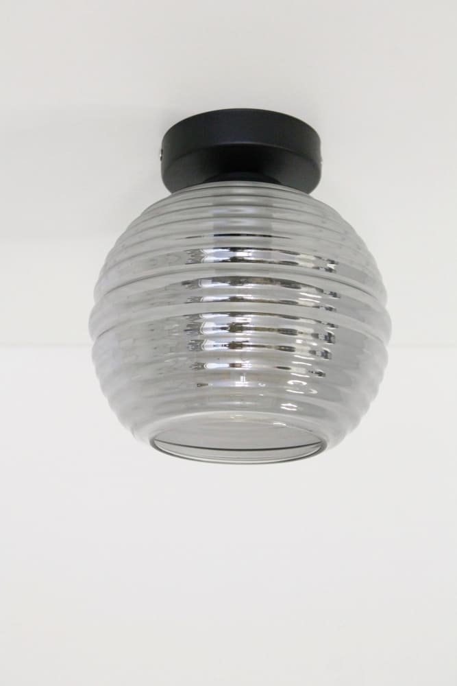 Zwarte korte plafondlamp CLUSTER SMOKE 1-lichts | Bol