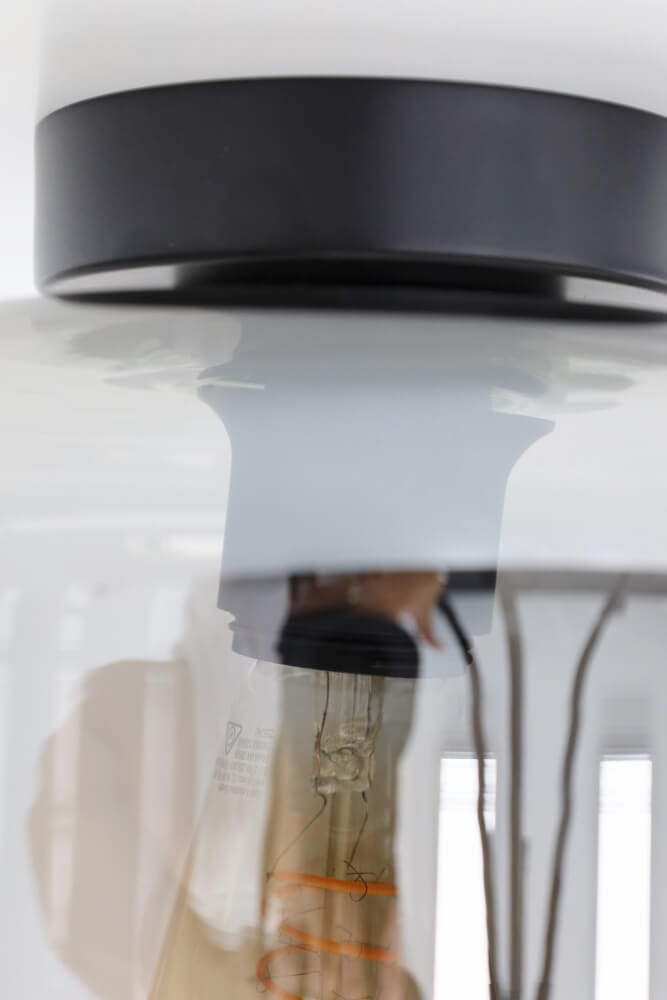 Zwarte korte plafondlamp EEFF smoke zwart | Bloc Ø 24 cm