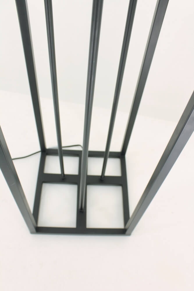 Strak metalen frame vloerlamp KOLOS 3-lichts | Zwart