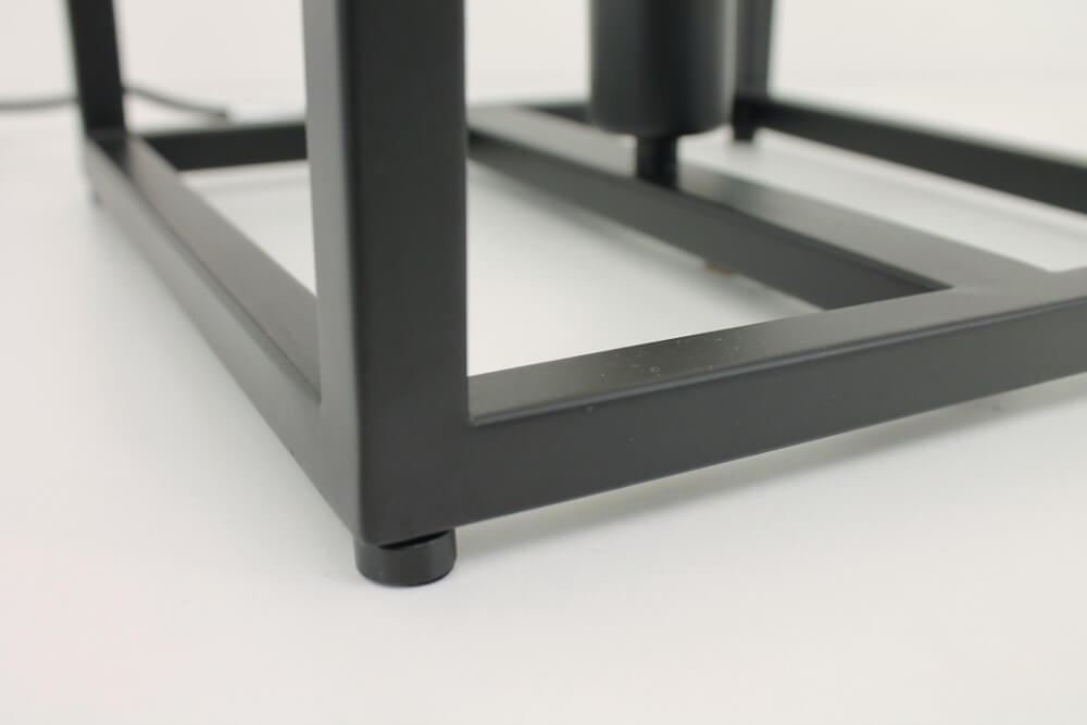 Strak metalen frame tafellamp KOLOS XL | Zwart