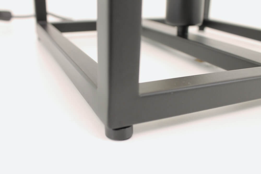 Strak metalen frame tafellamp KOLOS XL | Zwart