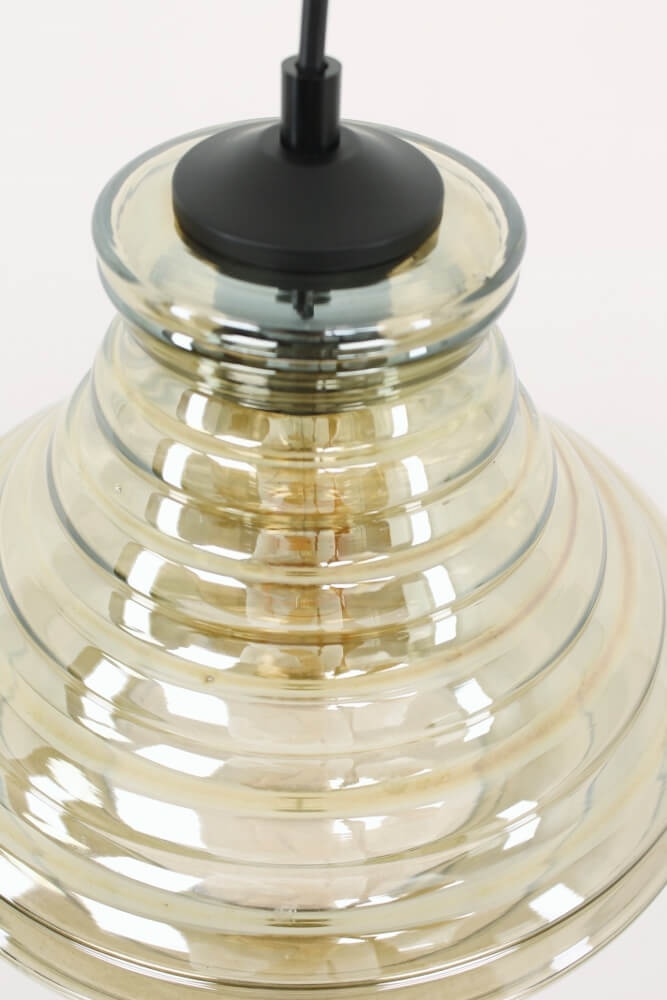 Los glas TINO smoke fumé | Hoed ribbel Ø 24 cm