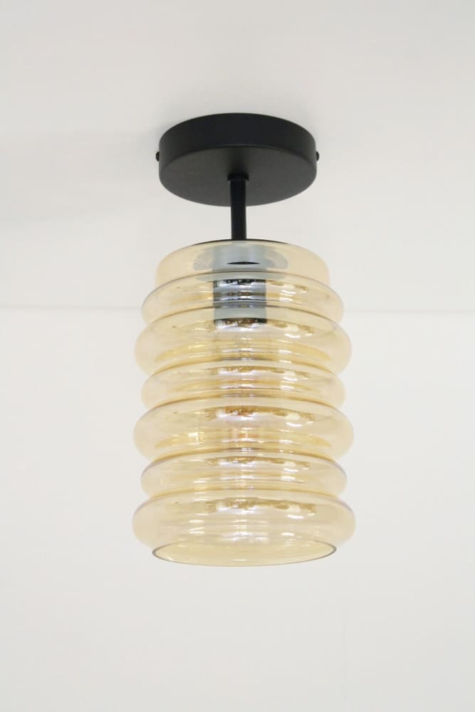Zwarte plafondlamp CLUSTER GOLD 1-lichts | Ribbel