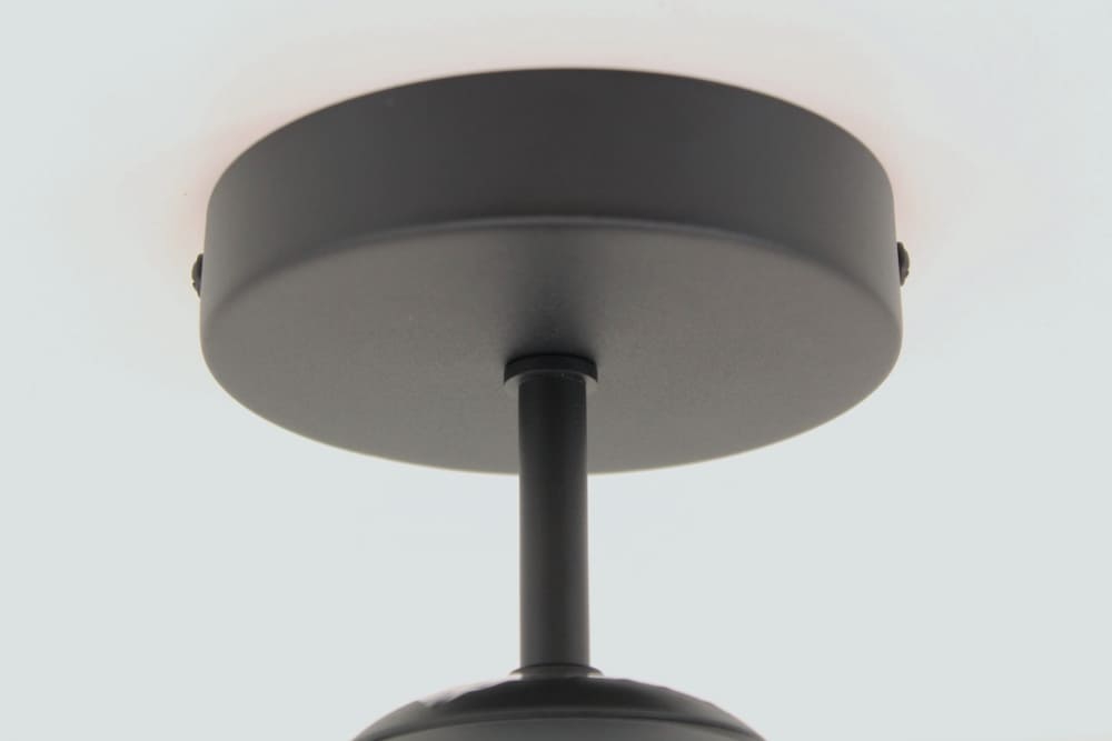 Zwarte plafondlamp CLUSTER SMOKE 1-lichts | Halve bol