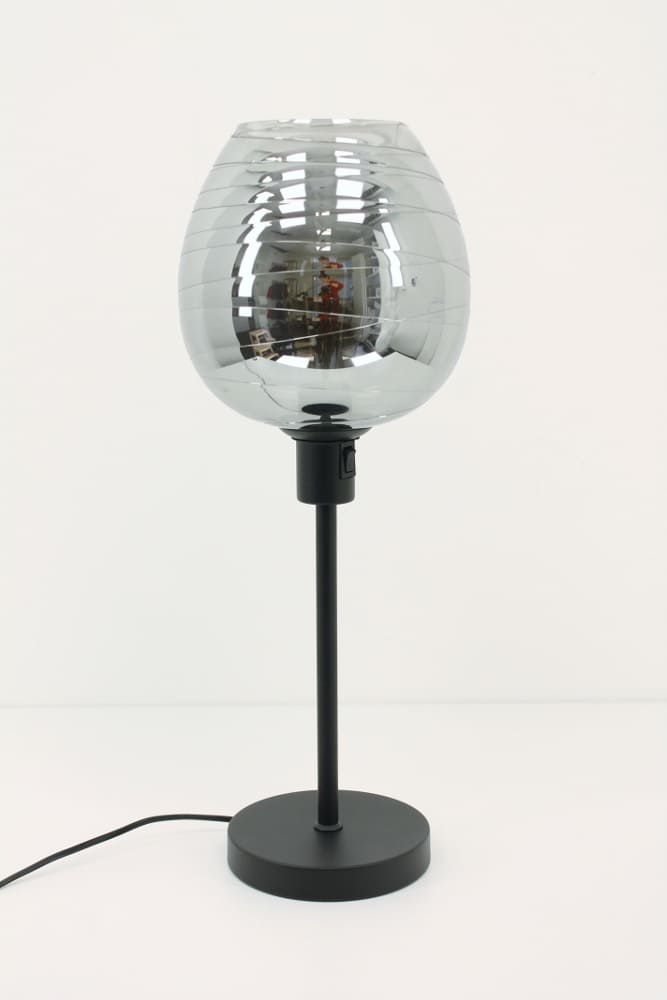 Zwarte strakke tafellamp CLUSTER SMOKE | Appel