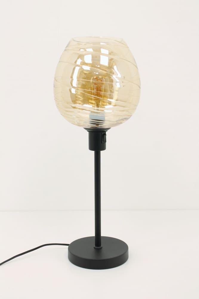 Zwarte strakke tafellamp CLUSTER GOLD | Appel