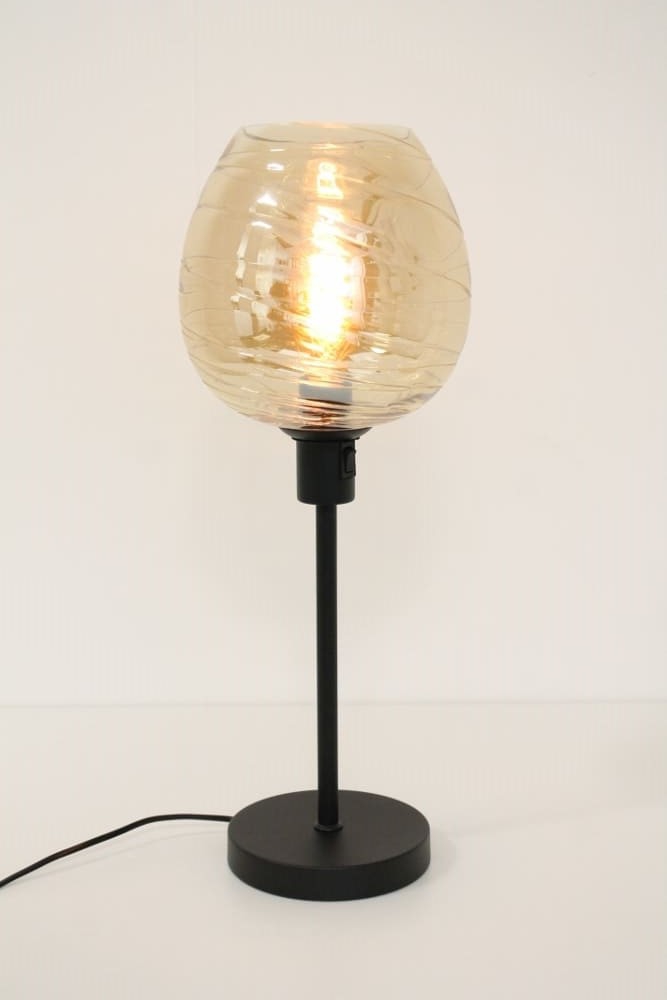 Zwarte strakke tafellamp CLUSTER GOLD | Appel