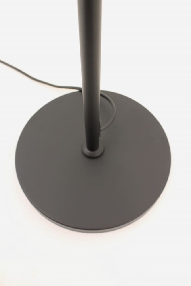 Losse 1-lichts zwarte vloerlamp met stang | zonder glas of kap