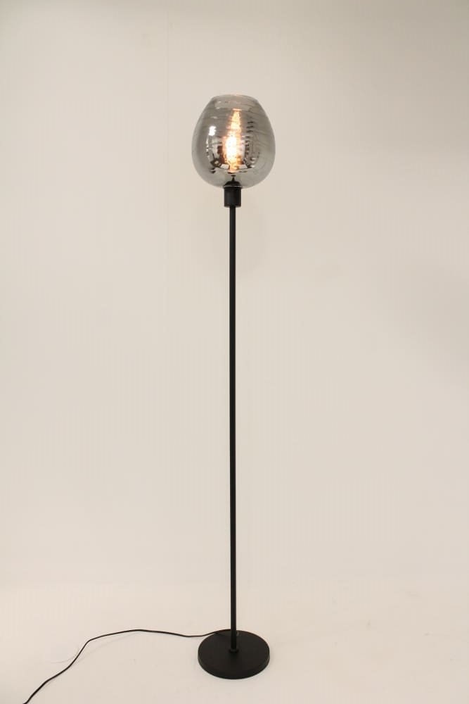 Zwarte strakke vloerlamp CLUSTER SMOKE | Appel