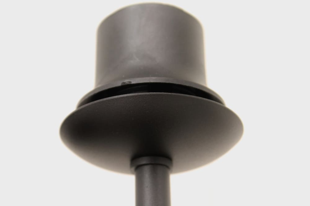 Losse zwarte wandlamp met stang | zonder glas of kap