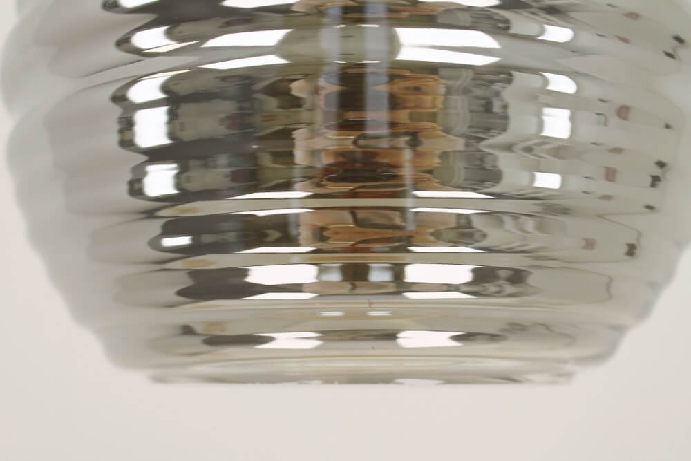 Zwarte hanglamp CLUSTER SMOKE 1-lichts | Bol Ø 18,5 cm