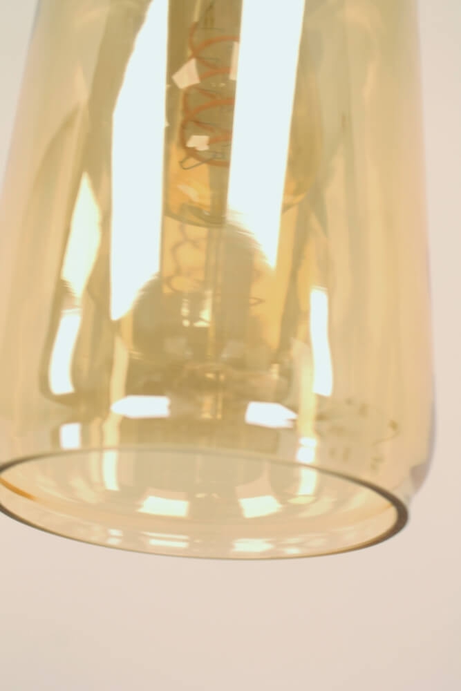 Zwarte hanglamp CLUSTER GOLD 1-lichts | Cilinder Ø 11,5 cm
