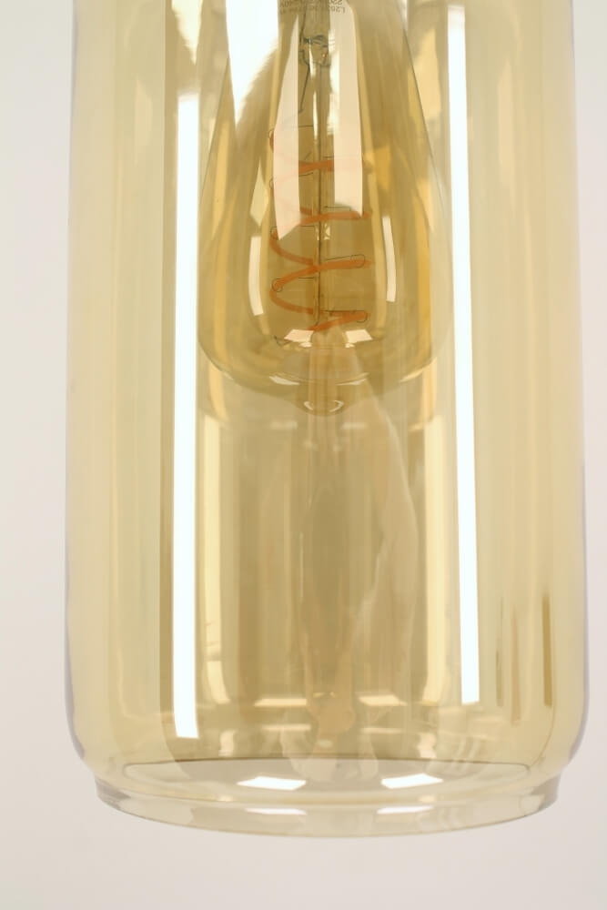 Zwarte hanglamp CLUSTER GOLD 1-lichts | Cilinder Ø 11,5 cm