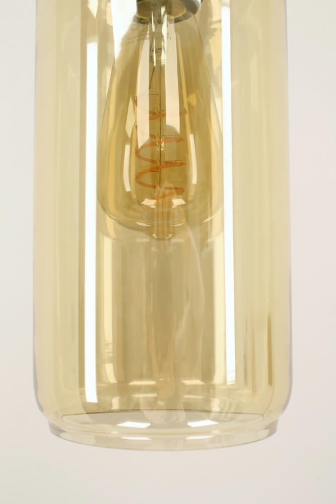 Zwarte hanglamp CLUSTER GOLD 1-lichts | Cilinder Ø 11,5 cm