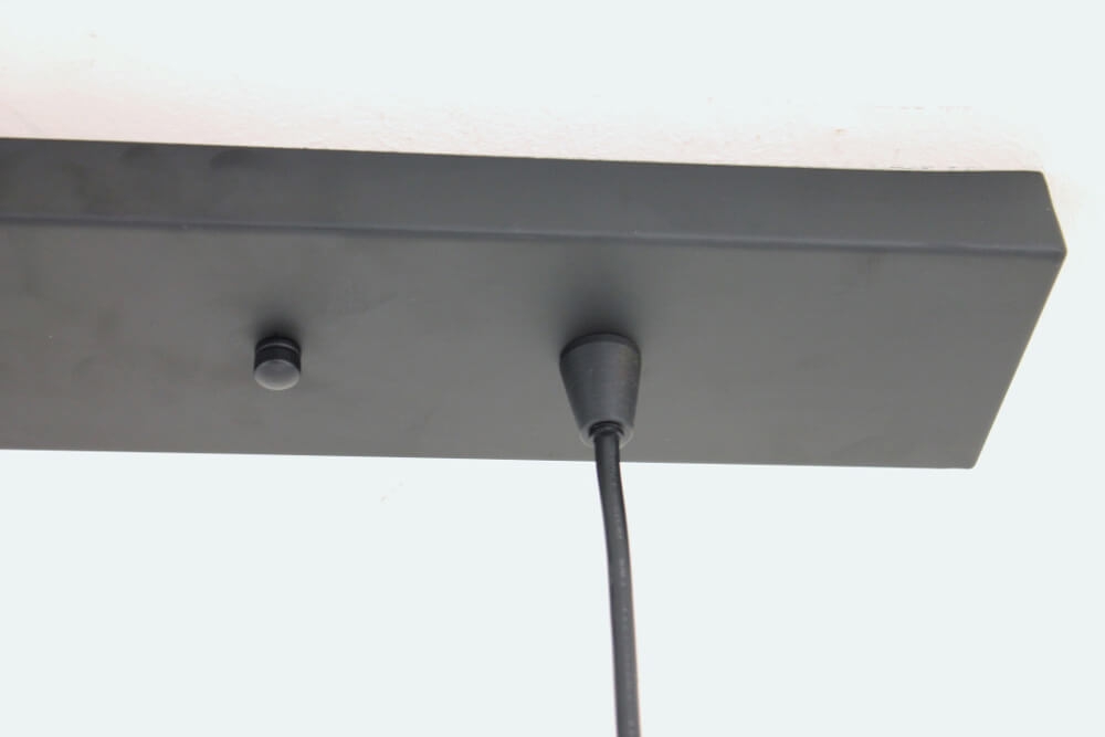 Strak metalen frame hanglamp KOLOS 5-lichts | Zwart