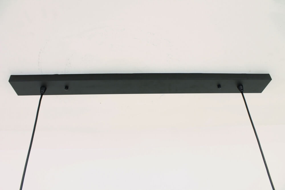 Strak metalen frame hanglamp KOLOS 7-lichts | Zwart