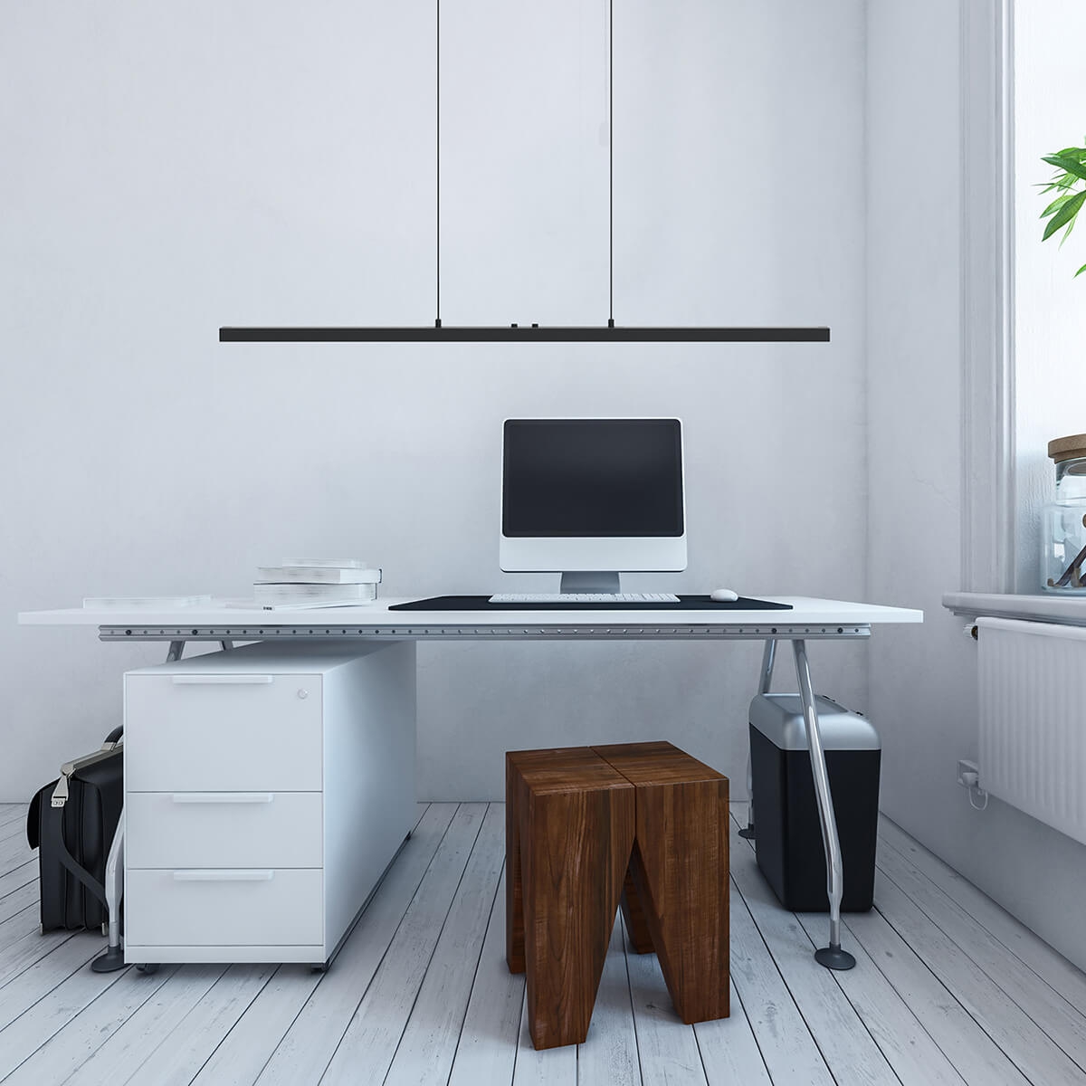 Moderne design hanglamp uitschuifbaar MITO LED | Zwart 88-140 cm