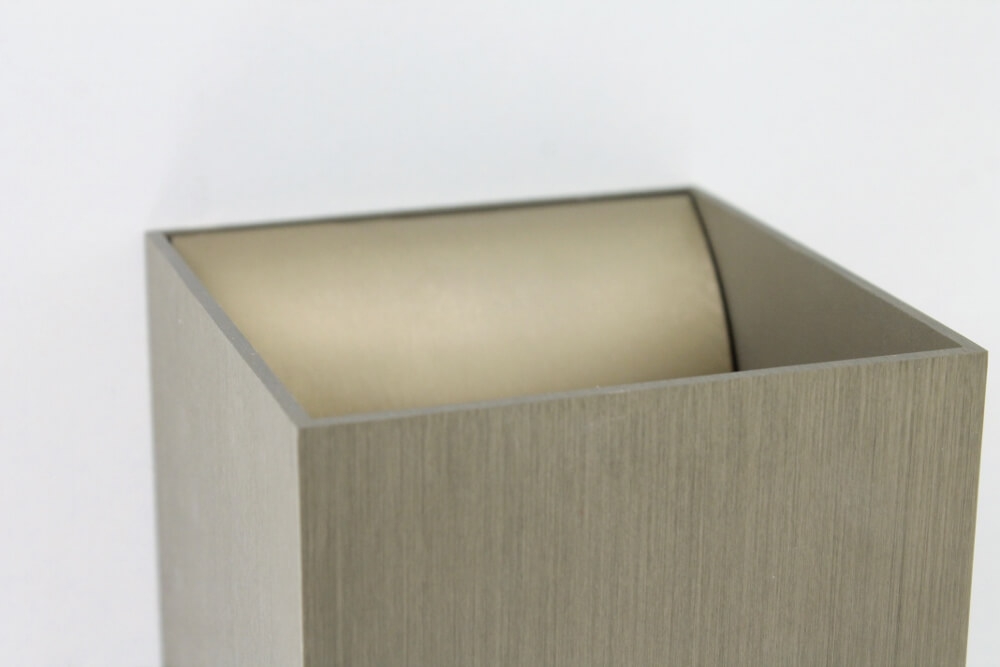 Wandlamp BLOQ B 10 x 10 cm | Donker brons