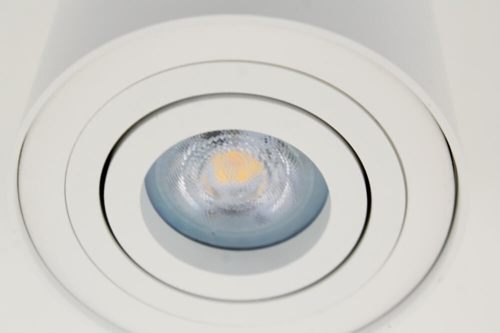 Kantelbare plafondlamp / Opbouwspot BOX ROUND | Wit 1-lichts