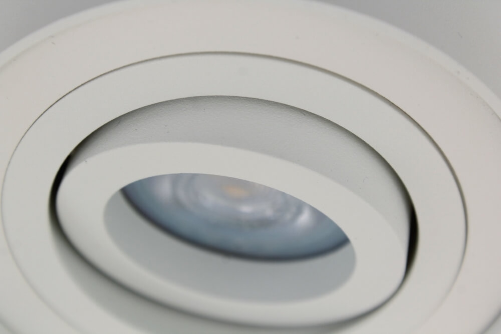 Kantelbare plafondlamp / Opbouwspot BOX ROUND | Wit 1-lichts