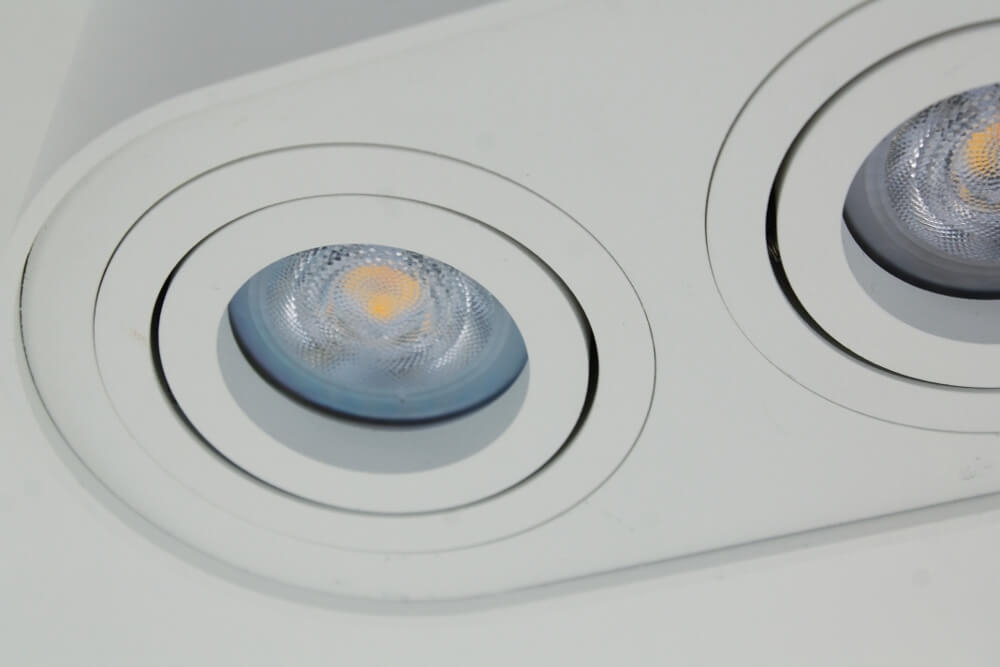 Kantelbare plafondlamp / Opbouwspot BOX ROUND | Wit 2-lichts