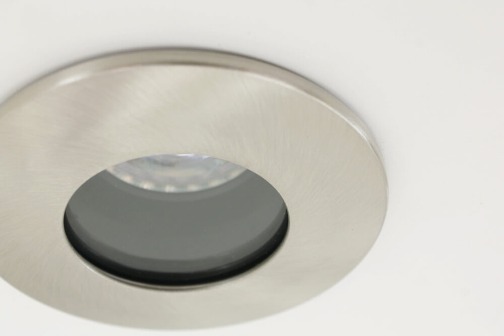 Kantelbare verdiepte waterdichte inbouwspot ACQUA staal met zwart | IP65 9 cm