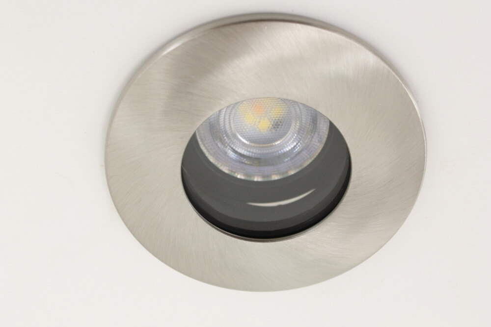 Kantelbare verdiepte waterdichte inbouwspot ACQUA staal met zwart | IP65 9 cm