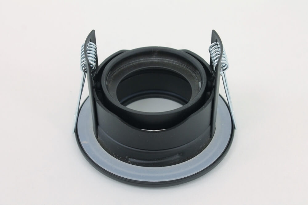 Kantelbare verdiepte waterdichte inbouwspot ACQUA staal met zwart | IP65 9 cm